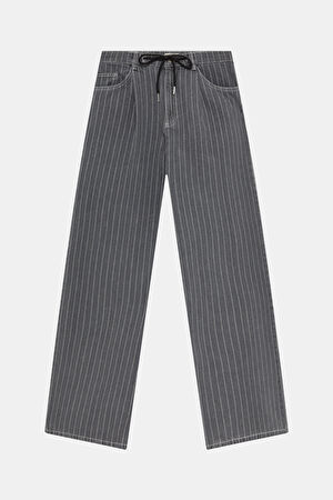 Gri Bol Paça Pantolon
