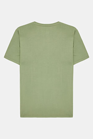 Yeşil V Yaka T-Shirt_2