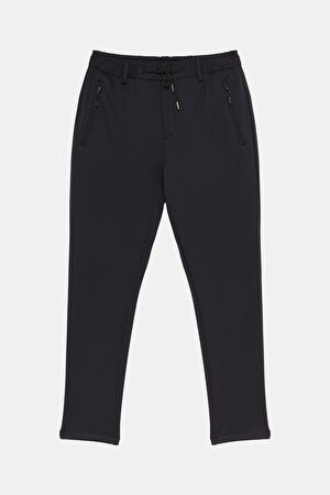 Siyah Boru Paça Pantolon