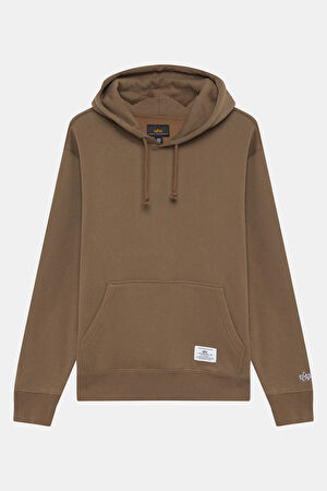 Açık Kahve Relax Kalıp Kapuşonlu Sweatshirt
