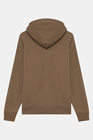Açık Kahve Relax Kalıp Kapuşonlu Sweatshirt_2