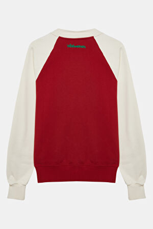 Kırmızı Relax Kalıp Sweatshirt_2