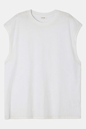 Bisiklet Yaka Beyaz T-Shirt