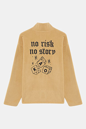 Bej Relax Kalıp Bisiklet Yaka Sweatshirt_2