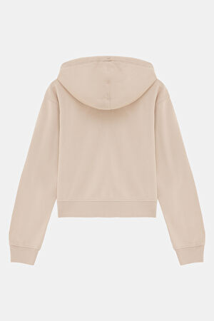 Bej Kapüşonlu Sweatshirt_2