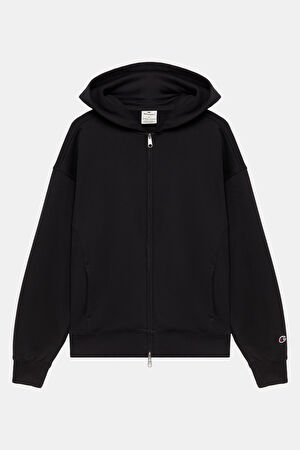 Siyah Kapüşonlu Sweatshirt