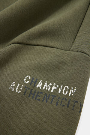 Haki Relax Kalıp Bisiklet Yaka Sweatshirt_4