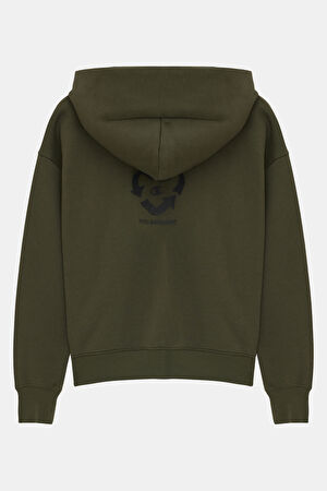Haki Kapüşonlu Sweatshirt_2