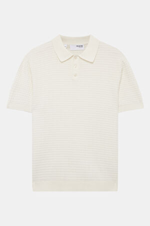Relax Kalıp Beyaz Polo Yaka T-Shirt