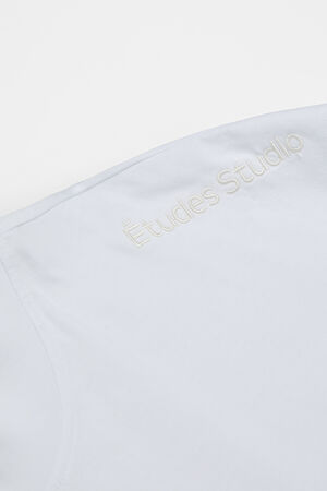 Relax Kalıp Beyaz Bisiklet Yaka T-Shirt_3