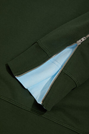 Haki Bisiklet Yaka Sweatshirt_4
