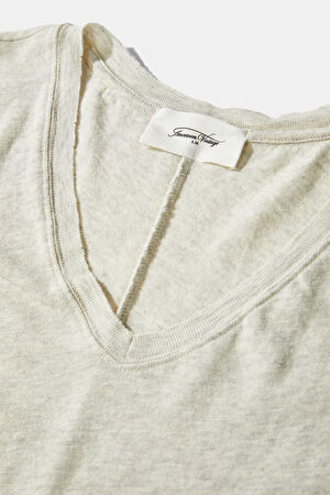 Açık Gri V Yaka T-Shirt_3