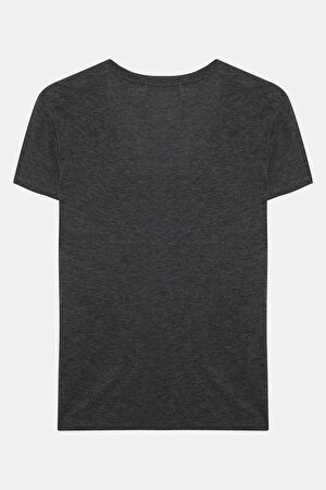 Koyu Gri Kayık Yaka T-Shirt_2