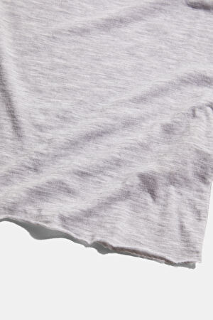 Açık Gri Kayık Yaka T-Shirt_4