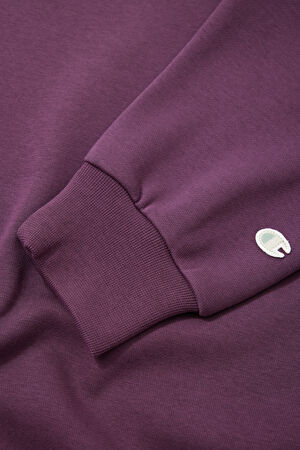 Mor Relax Kalıp Bisiklet Yaka Sweatshirt_4