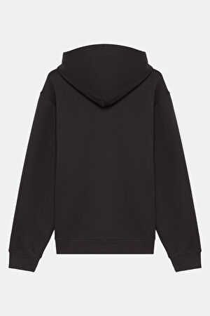 Antrasit Relax Kalıp Kapüşonlu Sweatshirt_2