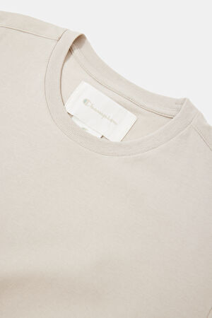 Oversize Krem Bisiklet Yaka T-Shirt_3