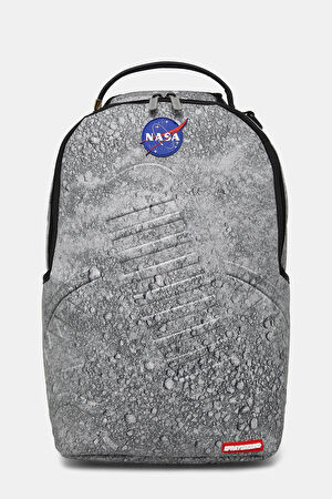 Nasa Footprint Açık Gri Desenli Çanta