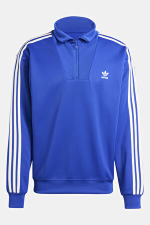 Lacivert Relax Kalıp Dik Yaka Sweatshirt