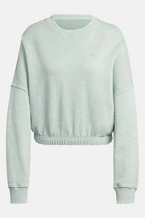 Yeşil Relax Kalıp O Yaka Sweatshirt