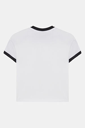 Relax Kalıp Beyaz O Yaka T-Shirt_2