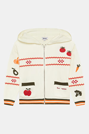 Bej Kapüşonlu Sweatshirt