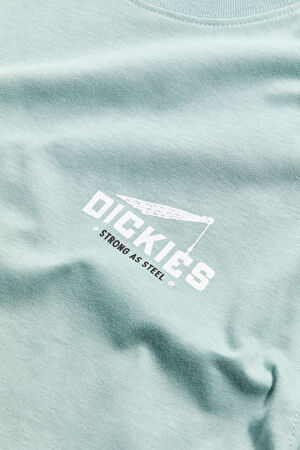 Relax Kalıp Mint Bisiklet Yaka Baskılı T-Shirt_6