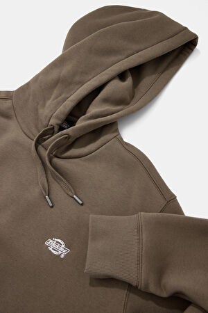 Kahve Relax Kalıp Kapuşonlu Sweatshirt_3