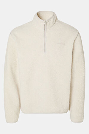 Krem Dik Yaka Sweatshirt