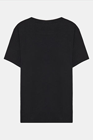 Siyah Bisiklet Yaka T-Shirt_2