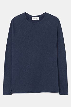 Lacivert Bisiklet Yaka T-Shirt
