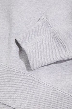 Gri Relax Kalıp Bisiklet Yaka Sweatshirt_4
