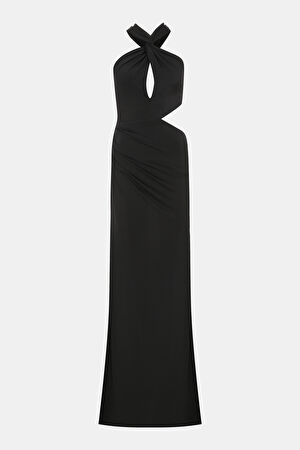 Mya Gown Lacivert Maxi Elbise
