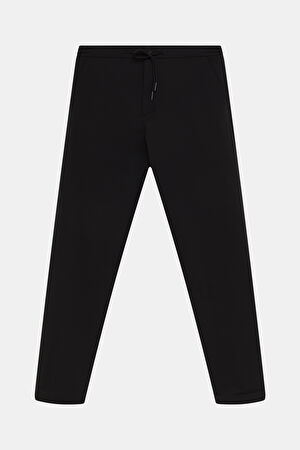 Siyah Boru Paça Pantolon