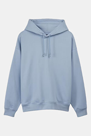 Mavi Relax Kalıp Kapuşonlu Sweatshirt