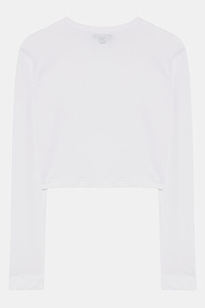 Beyaz Dik Yaka T-Shirt_2