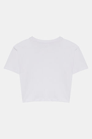 Beyaz Bisiklet Yaka T-Shirt_2