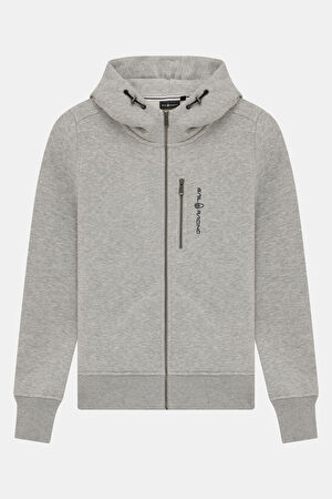 Gri Kapüşonlu Sweatshirt