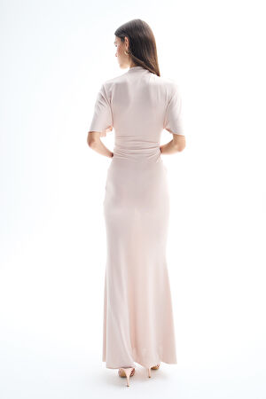 Pudra Maxi Elbise_2