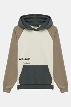 Çok Renkli Relax Kalıp Kapüşonlu Sweatshirt