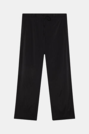 Siyah Bol Paça Pantolon