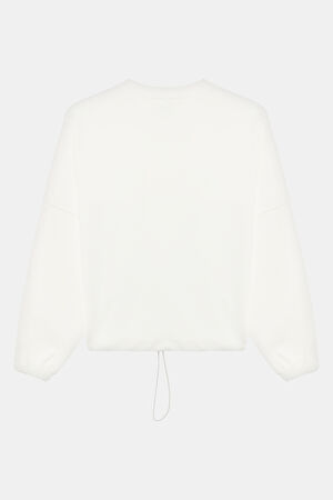Ekru Bisiklet Yaka Sweatshirt_2