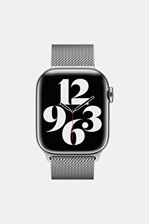 Apple Watch 41 mm Gümüş Rengi Milano Loop Kordon