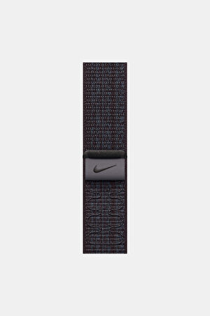 Apple Watch 45 mm Siyah/Mavi Nike Spor Loop Kordon_3