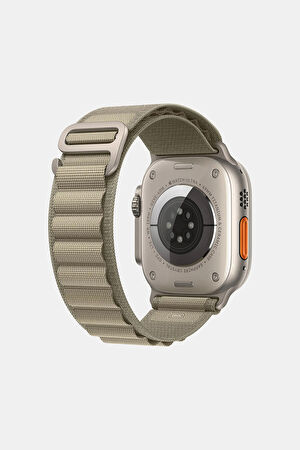 Apple Watch 49 mm Klasik Zeytin Yeşili Alpine Loop Kordon_4
