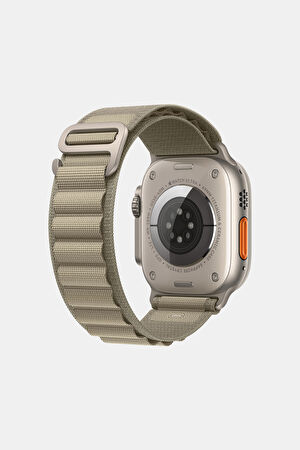 Apple Watch 49 mm Klasik Zeytin Yeşili Alpine Loop Kordon - L_3