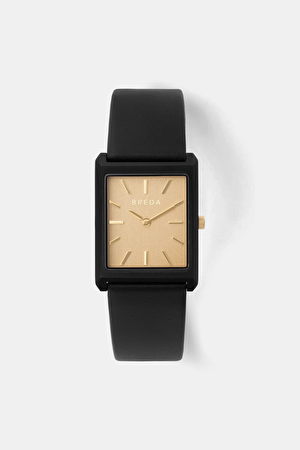 Virgil 1736c Black and Black Leather Band Kol Saati 26 mm