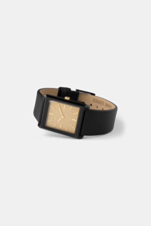 Virgil 1736c Black and Black Leather Band Kol Saati 26 mm_2