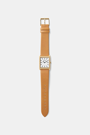 Virgil 1736a Gold and Brown Leather Band Kol Saati 26 mm_3