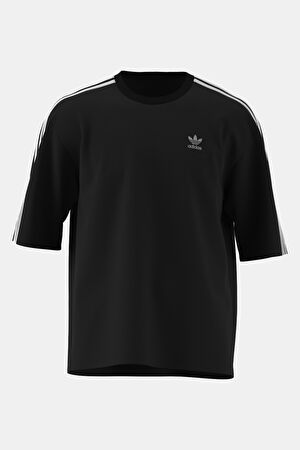 Oversize Siyah Bisiklet Yaka T-Shirt